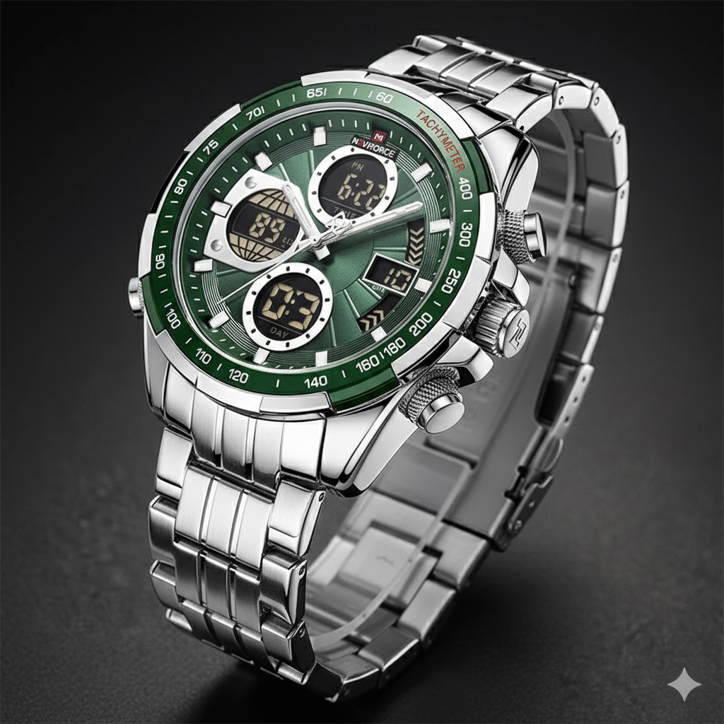 Relógio Masculino Digital Otenti ChronoForce – Luxo Esportivo à Prova D’Água com LED e Quartzo