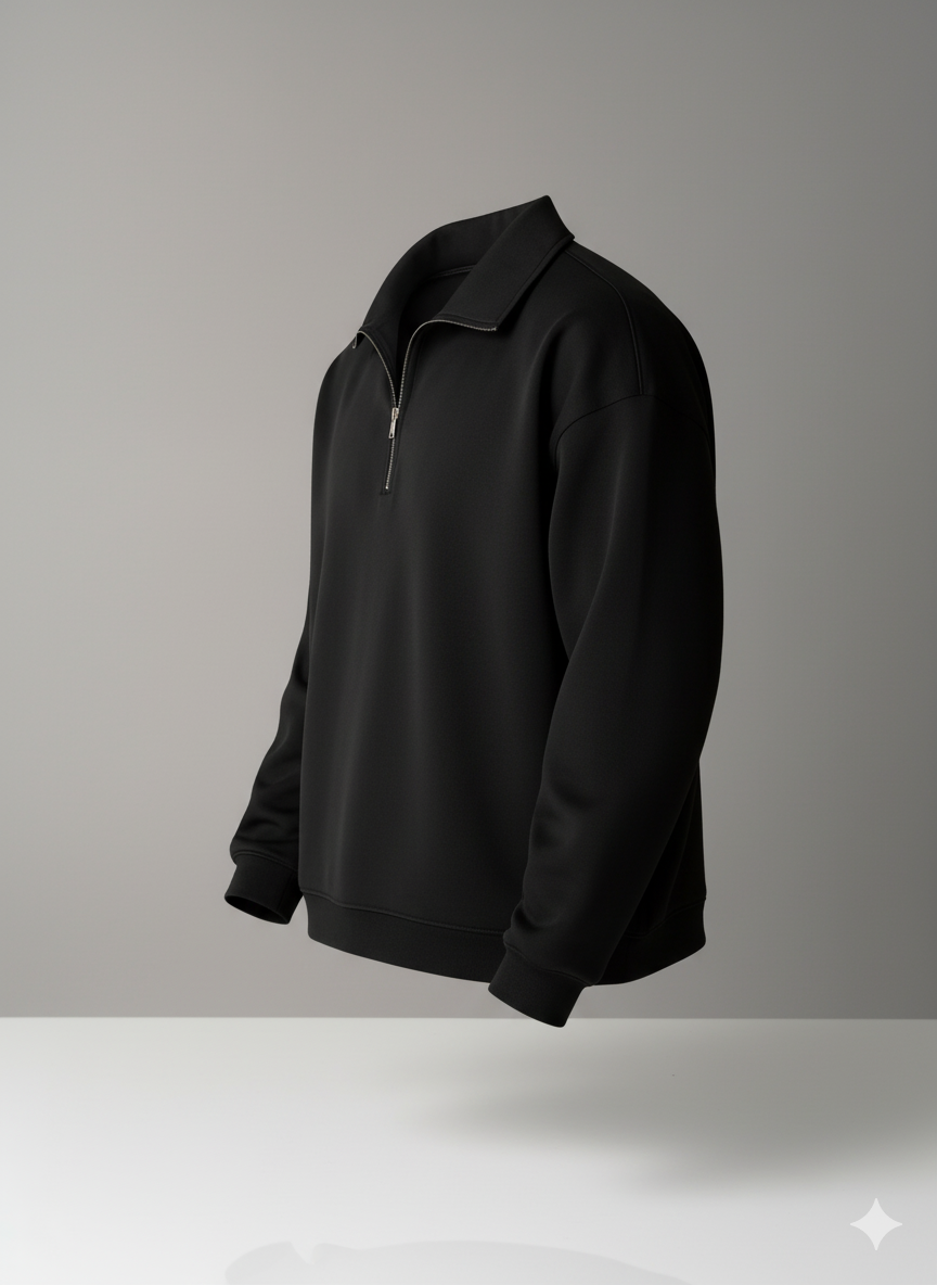 Moletom Masculino Casual com Zíper Parcial