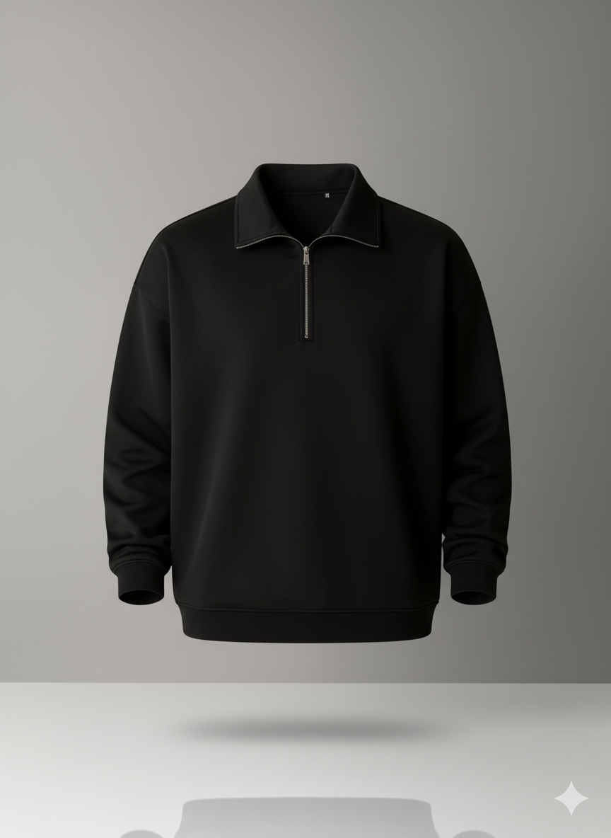 Moletom Masculino Casual com Zíper Parcial