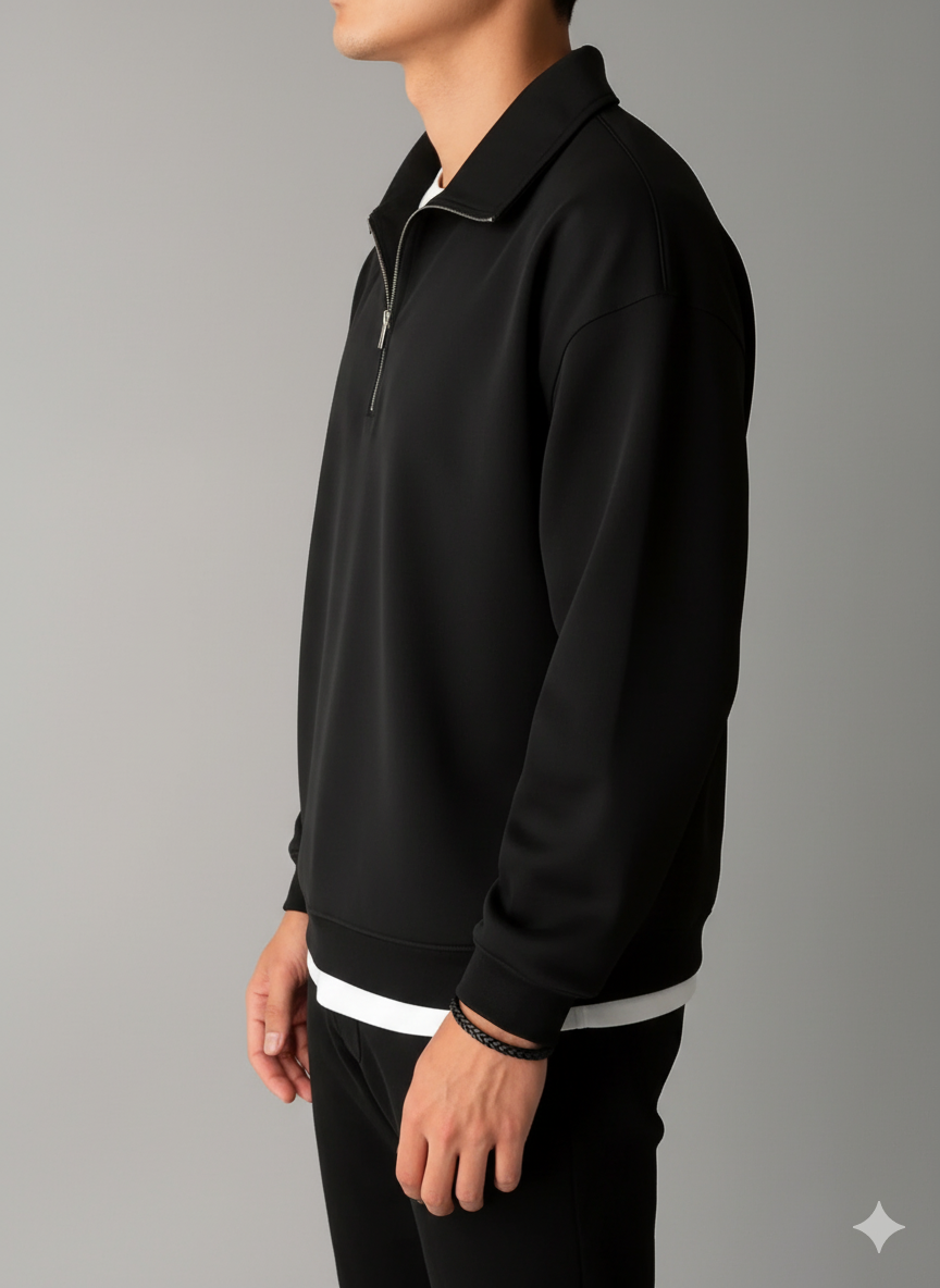 Moletom Masculino Casual com Zíper Parcial