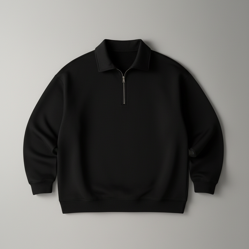 Moletom Masculino Casual com Zíper Parcial