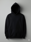 Moletom Preto Casual Masculino e Unissex com Capuz